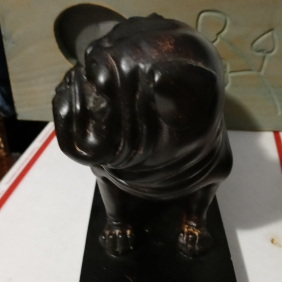 🐶🐕VINTAGE WOOD BULLDOG STATUE 🐕ANIMAL LOVER GIFT GIVING ITEM🐎 - Picture 4 of 16
